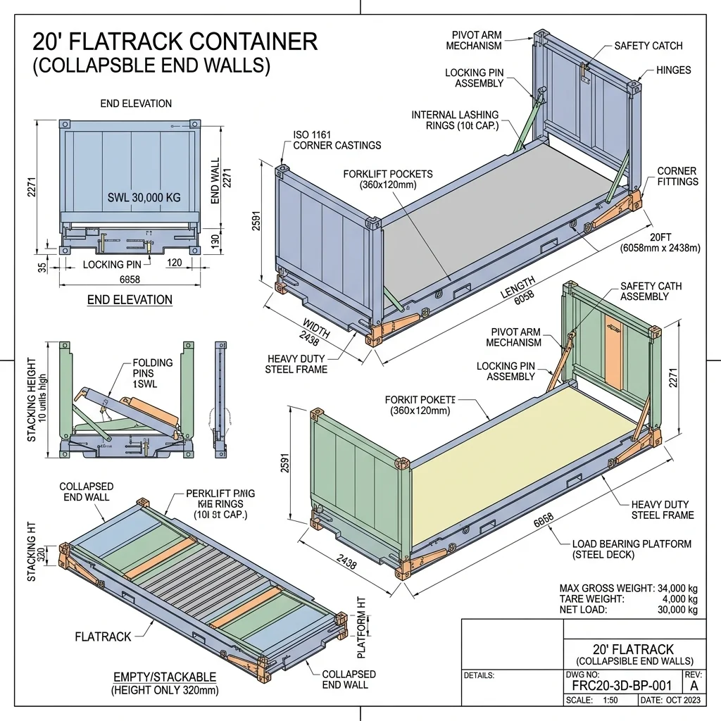 20' Flatrack Blueprint