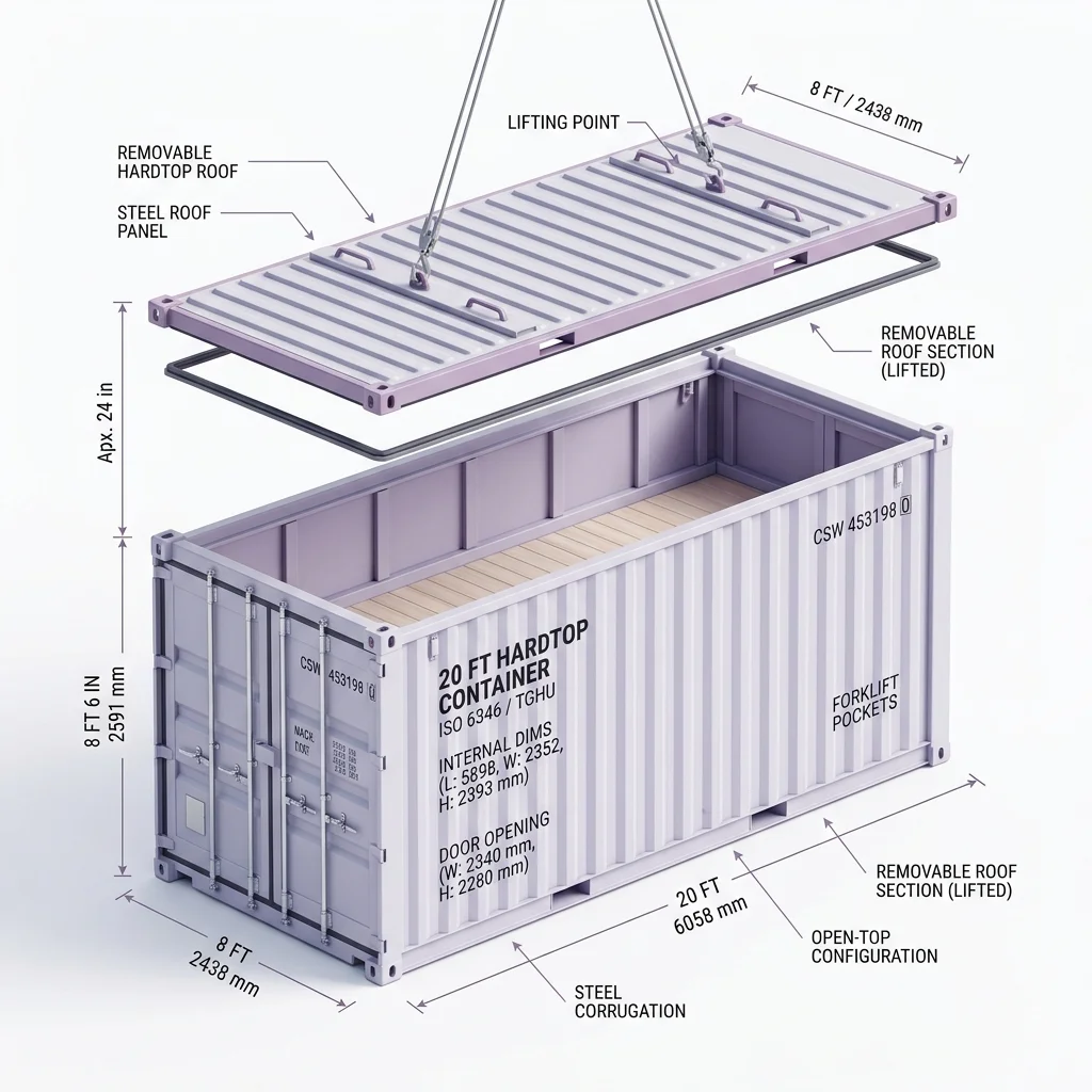 20' Hardtop Container Blueprint